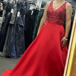 Size 2 red Jovani dress